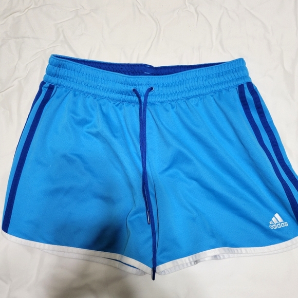 Adidas blue athletic shorts + women's M - Picture 1 of 4